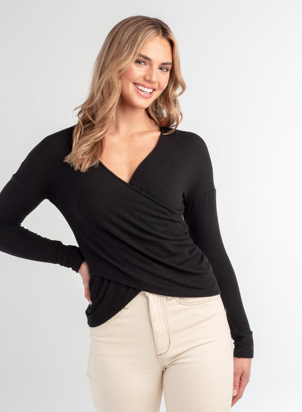 Relaxed Surplice Top